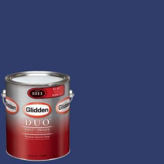 Glidden Team Colors 1 gal. #NFL 091A NFL New York Giants Dark Blue Flat Interior Paint and Primer NFL 091A F 01
