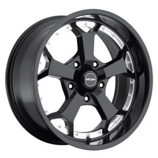Pro Comp Alloy Wheels   Series 8180, 20x9 with 5 on 5.5 Bolt Pattern   Gloss Black Machined