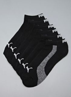 Puma Six Pair Black & Gray Low Cut Socks   Shopping   Great