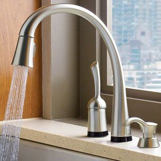 Delta Kitchen Faucet, Stainless Steel, Touch2O Control, Built In Pull Out Sprayer Model# 980T SSSD DST