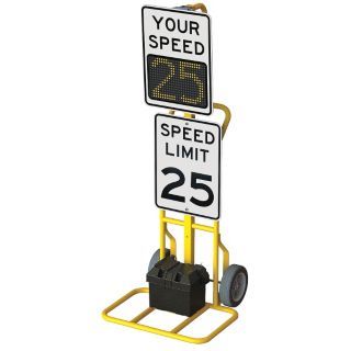 TAPCO Your Speed/Speed Limit LED Radar Speed Display Sign, Yellow LED Color, Power Requirements: 12VDC Bat   LED Traffic Signs and Signals   38HV91|2180 DFBFM 9
