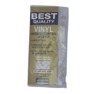 Ex Cell Home Fashions Best Quality Vinyl Shower Curtain or Liner, Clear