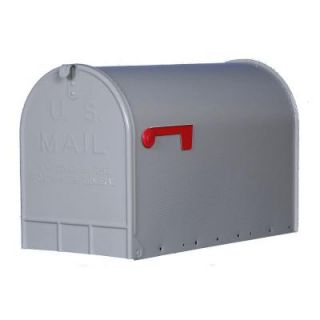 Gibraltar Mailboxes Jumbo Galvanized Steel Post Mount Mailbox, Black ST200B00
