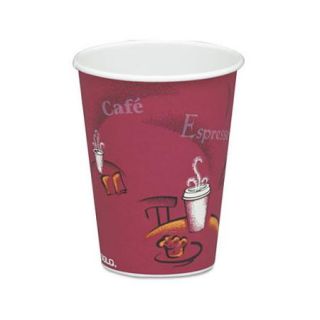 Solo Cups Company Bistro Design Hot Drink Cups, Maroon, 50/Pack (Set of 2)