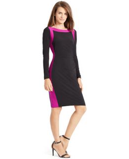 Lauren Ralph Lauren Long Sleeve Colorblocked Dress   Dresses   Women