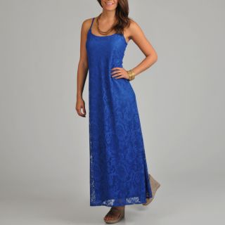 Tiana B. Womens Blue Lace Maxi Dress   14292627  