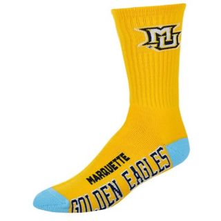 For Bare Feet College Big Logo Socks   Mens   Basketball   Accessories   Marquette Golden Eagles   Gold/Multi