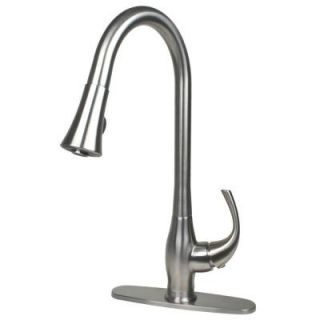 Ultra Faucets Metropolitan Collection Single Handle Pull Down Sprayer Kitchen Faucet in Stainless Steel 15720048
