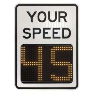 TAPCO YOUR SPEED BlinkerRadar  Feedback Sign, Amber LED Color, Power Requirements: 110V   LED Traffic Signs and Signals   19RE68|2180 DFB12V W
