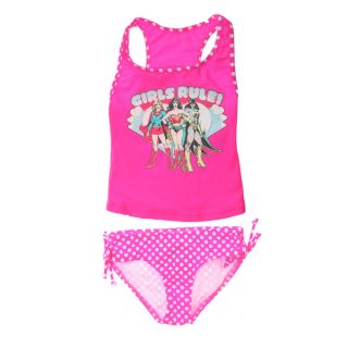 Girls DC Comics Pink Tankini Swimwear Set  ™ Shopping