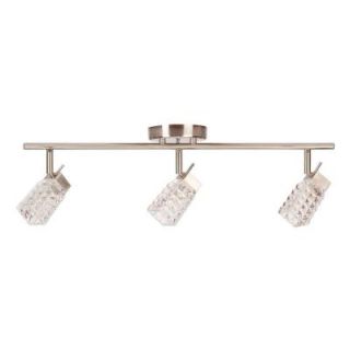 Globe Electric Lux Collection 3 Lamp Brushed Steel Track Lighting Fixture 58523