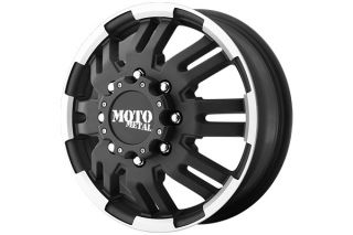 Moto Metal MO96366087799   8 x 170mm Bolt Pattern Two Tone 16" x 6" MO963 Dually Matte Black Machined Wheels   Alloy Wheels & Rims