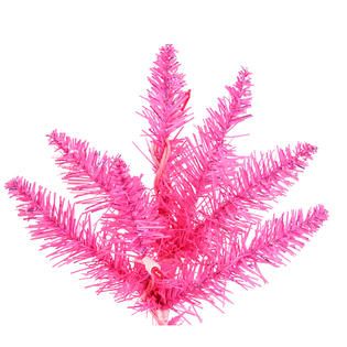 Vickerman 2 Prelit Hot Pink Artificial Christmas Tree with 35 Pink