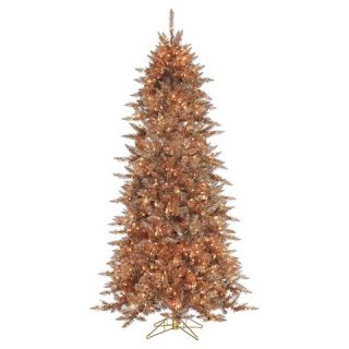 Ft. Pre Lit Layered Copper & Silver Frasier Fir Christmas Tree