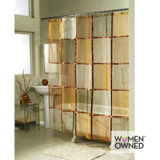 Ex Cell Home Fashions Mosaic Fabric Shower Curtain, Terra Cotta
