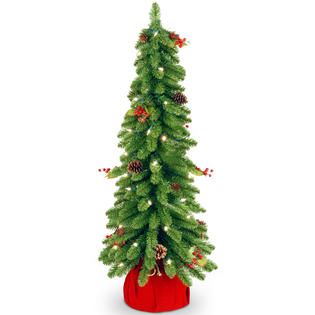 National Tree Company 30 Downswept Forestree with Clear Lights