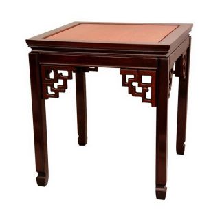 Oriental Furniture Rosewood Furniture Two Tone Square End Table