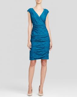 Adrianna Papell Side Ruched Lace Dress