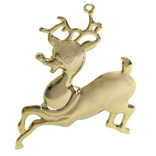 Gloria Duchin® Dapped Goldtone Reindeer Ornament   Seasonal