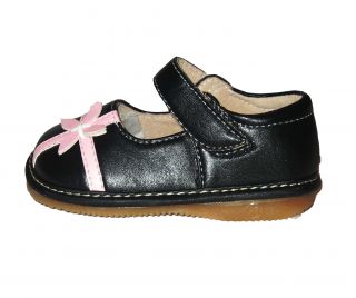Squeakies Baby and Toddler Black/ Pink Shoes   11547909  