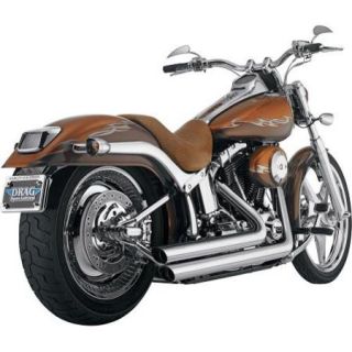 Python Staggered Dual Exhaust Chrome Fits 2014 Harley Davidson FLSTF Softail Fat Boy