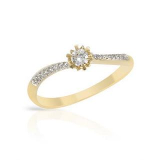 14k Yellow Gold Diamond Solitaire Engagement Ring   16534583