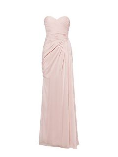 Adrianna Papell Strapless chiffon gown Taupe