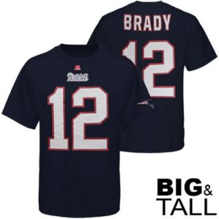 Tom Brady New England Patriots Player Name Graphic Big & Tall T Shirt   Navy Blue