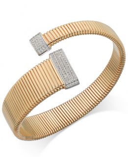 Diamond Wrap Bangle Bracelet (1/2 ct. t.w.) in 14k Gold over Sterling