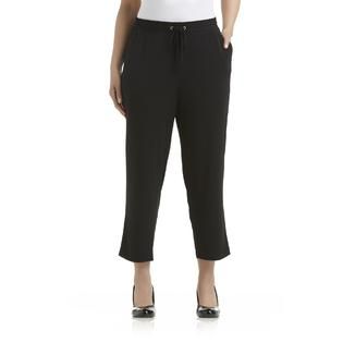 Jaclyn Smith Womens Plus Pull On Ankle Length Pants   Clothing, Shoes