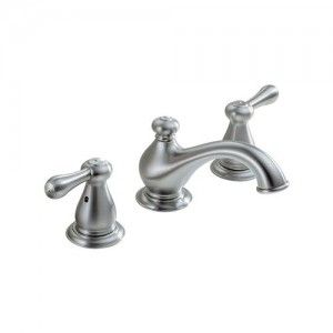 Delta 3578 SSMPU DST Leland Two Handle Widespread Lavatory Faucet w/Pop Up   Stainless Steel