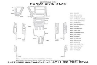 2013 Honda Civic Wood Dash Kits   Sherwood Innovations 4711 DA   Sherwood Innovations Dash Kits