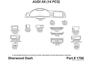 2010, 2011 Audi A6 Wood Dash Kits   Sherwood Innovations 1706 R   Sherwood Innovations Dash Kits