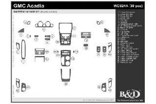 2007 2012 GMC Acadia Wood Dash Kits   B&I WD824A DCF   B&I Dash Kits