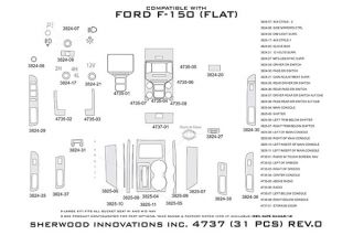 2013 Ford F 150 Wood Dash Kits   Sherwood Innovations 4737 AD   Sherwood Innovations Dash Kits