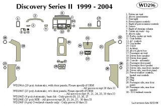 2003, 2004 Land Rover Discovery Wood Dash Kits   B&I WD296E DCF   B&I Dash Kits