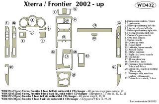 2002, 2003, 2004 Nissan Frontier Wood Dash Kits   B&I WD432B DCF   B&I Dash Kits