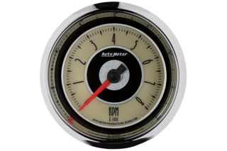AutoMeter 1196   Range 0   8,000 RPM Red Pointer 3 3/8"   In Dash Mount Tachometer   Gauges