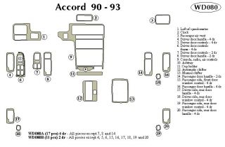 1990 1993 Honda Accord Wood Dash Kits   B&I WD080A DCF   B&I Dash Kits