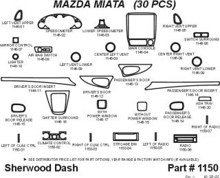 1999 2005 Mazda Miata/MX 5 Wood Dash Kits   Sherwood Innovations 1150 N50   Sherwood Innovations Dash Kits