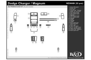 2008, 2009, 2010 Dodge Charger Wood Dash Kits   B&I WD866B DCF   B&I Dash Kits