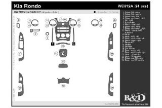 2007 2010 Kia Rondo Wood Dash Kits   B&I WD812A DCF   B&I Dash Kits