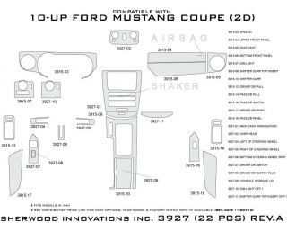 2010 2013 Ford Mustang Wood Dash Kits   Sherwood Innovations 3927 N50   Sherwood Innovations Dash Kits
