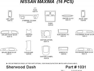 2000, 2001 Nissan Maxima Wood Dash Kits   Sherwood Innovations 1031 CF   Sherwood Innovations Dash Kits