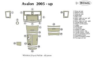 2005 2009 Toyota Avalon Wood Dash Kits   B&I WD606A DCF   B&I Dash Kits