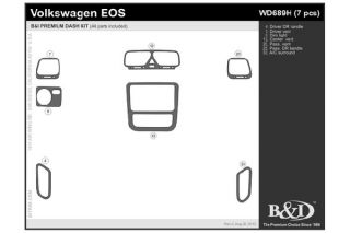 2010, 2011, 2012 Volkswagen Eos Wood Dash Kits   B&I WD689H DCF   B&I Dash Kits