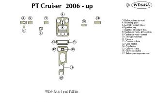 2006 2010 Chrysler PT Cruiser Wood Dash Kits   B&I WD645A DCF   B&I Dash Kits