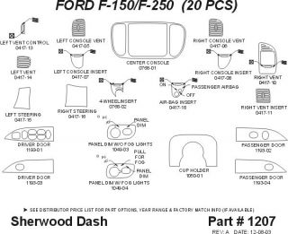 2000 2004 Ford F 150 Wood Dash Kits   Sherwood Innovations 1207 CF   Sherwood Innovations Dash Kits