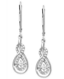 Wrapped in Loveâ„¢ Diamond Earrings, 14k White Gold Diamond Infinity