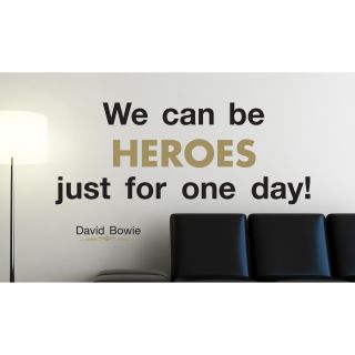 Brewster Home Fashions Euro We Can Be Heroes Quote Wall Decal
